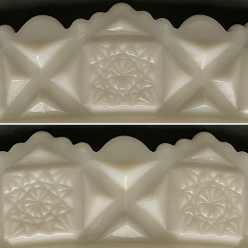 Westmoreland Old Quilt Milk Glass 3-Part Relish Serving Bowl Made in USA 9"dia - Picture 8 of 9