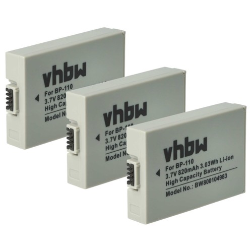 3x Batterie pour Canon Vixia HF R21 HF R200 HF R206 HF R26 HF R28 HF ...