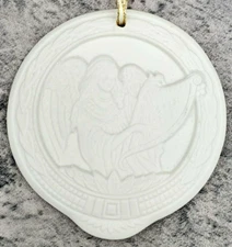 Hearts & Flowers The Porcelain Classic Collection Angel Christmas Ornament 1997