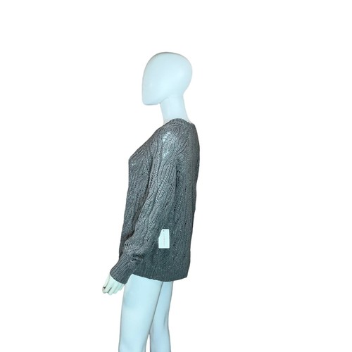 Lucky Brand Cable Stitch Shine Pullover LARGE NWT - Picture 4 of 5