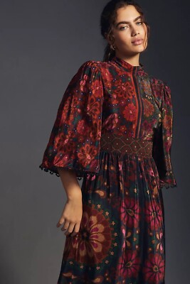 Farm Rio x Anthropologie Mock-Neck Dress Size XS | eBay
