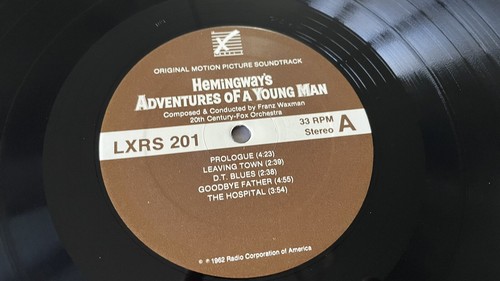 HEMINGWAY'S ADVENTURES OF A YOUNG MAN - FRANZ WAXMAN EX+/MINT VINYL LP /REISSUE - Picture 7 of 10