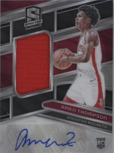 2023-24 Panini National Treasures Amen Thompson RC Quad Patch Auto 