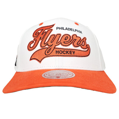 Philadelphia Flyers Mitchell & Ness NHL Pro Fit Snapback Hat Cap White NWT