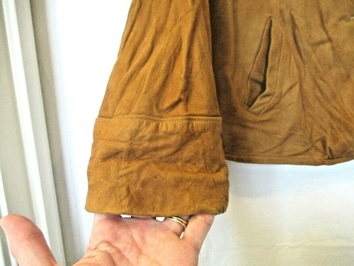 Leathermode brown leather jacket, c. 1970s disco era, 38" chest - Picture 6 of 12