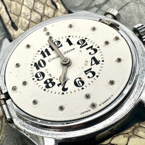 Vintage Citizen Armbanduhr "Shine" Gehäuse mit Braille-Zifferblatt für Sehbehinderte - Bild 8 von 11
