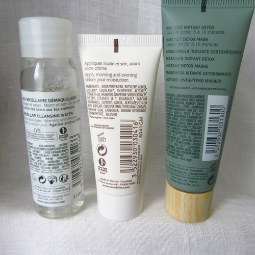 2 x CAUDALIE GIFT SETS IN MAKEUP BAGS - SERUM, MASK, CLEANSING WATER - Picture 7 of 8