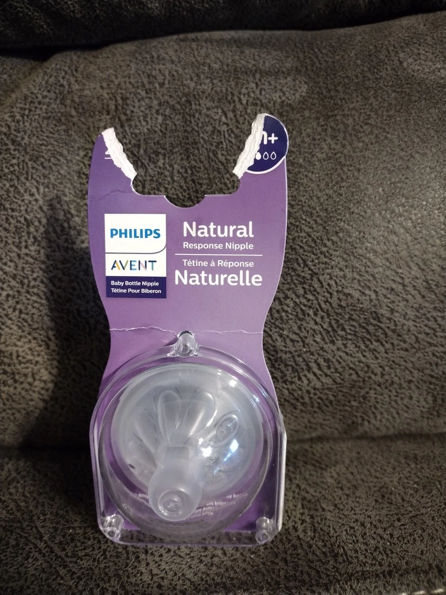 Philips Avent Natural Response Nipple Flow 3 1M+ 2 Ct. Baby Bottle