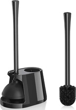 Toilet Plunger and Brush Set, Bowl Brush and Heavy Duty Toilet Plunger with Vent
