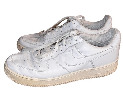 Nike White Air Force 1 Low Basketball Shoes Mens Size 12 US 306353-112