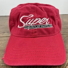 Super Chevrolet Parts Hat Super Chevy Parts Red Hat Adjustable Adult Hat Red Cap
