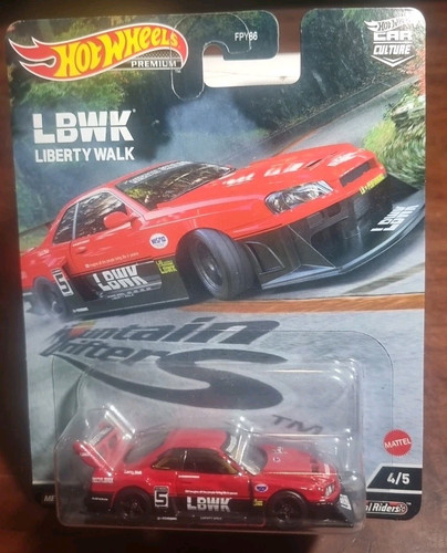 Hot Wheels Car Culture Nissan LBWK R34 Skyline Super Silhouette Red - Picture 1 of 14