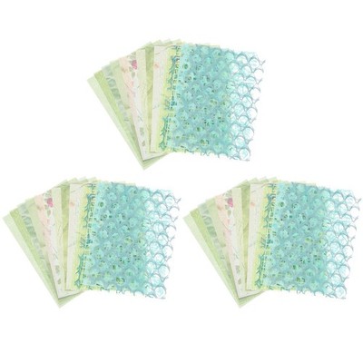 45 Sheets Textured Scrapbook Paper, Special Paper Mesh Fabric, Green