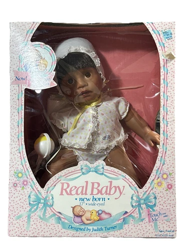 1985 Hasbro Wide Eyed Real Baby 17” Weighted Realistic Baby Doll MIB