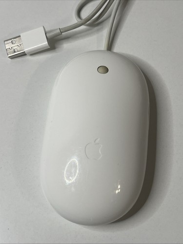OEM Apple A1152 Wired USB Optical Mighty Mouse Scroll White Genuine - TESTED - Picture 2 of 6