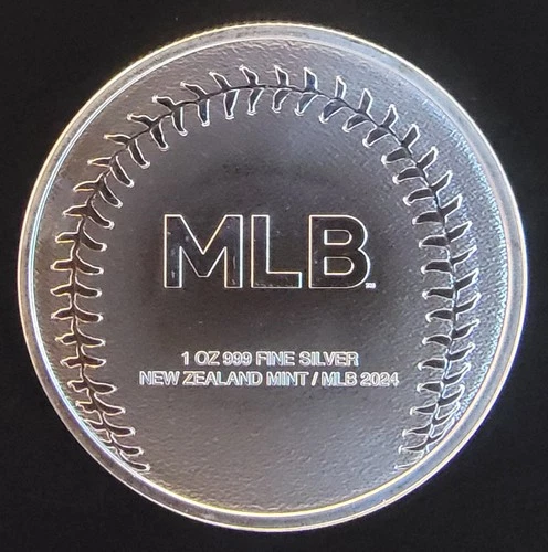 2024 MLB Baseball New Zealand Mint Rare Bullion-999 Silver 1 Oz Ounce Art Coin