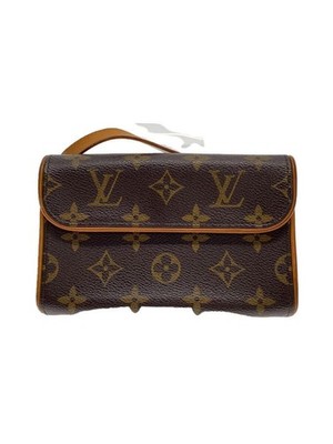 LOUIS VUITTON Waist Bag Pochette Florantine Monogram Canvas BRW PVC Used