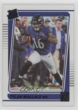 2021 Panini Clearly Donruss Rated Rookie Purple Tylan Wallace #74 0nj5