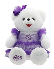 20" LARGE 2025 Walmart Christmas Teddy Bear WHITE Paw GIRL  *MORE AVAIL*
