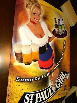 ST PAULI GIRL POSTER VG ROLLED FREE SHIP 19.5x27 SOME GIRLS ARE UNFORGETTABLE