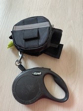 Flexi Black Retractable Leash And Added Dog Storage/ Luggage