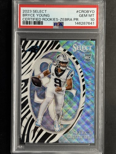 Bryce Young [Zebra Prizm] #CRO-BYO 2023 Panini Select Certified Rookie card