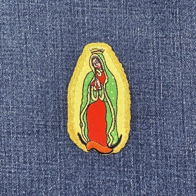 Our Lady of Guadalupe Patch - Embroidered Virgin Mary Badge 3'' (Iron On)