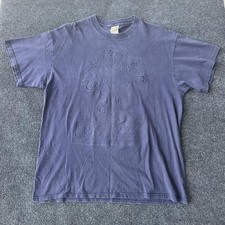 Vintage Looney Tunes Taz Shirt Mens Large Blue Embroidered Cartoon Tee 90s