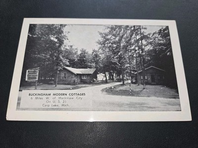 Buckingham Modern Cottages Carp Lake Michigan Postcard