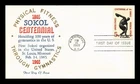 DR JIM STAMPS US COVER SOKOL CENTENNIAL PHYSICAL FITNESS FDC KHOL KRAFT CACHET