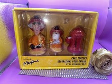 Hallmark Ceramic Firefighter Maxine Floyd Cake Toppers 3-Piece Set New in Box