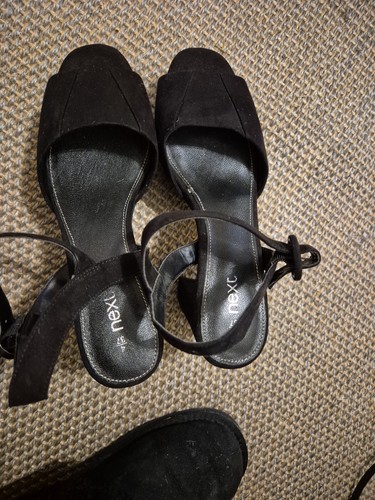 Next Black Platform Sandals Size 4 - Picture 8 of 8