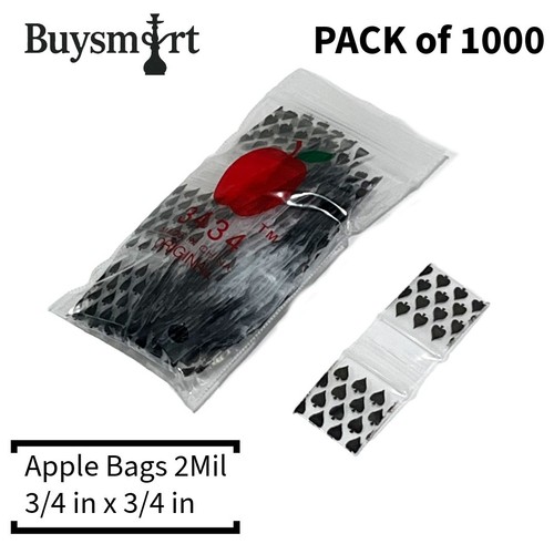 1000 bolsas Apple 3/4 x 3/4 mini bolsas con cierre de cremallera 3434 diseños diferentes - Imagen 9 de 22