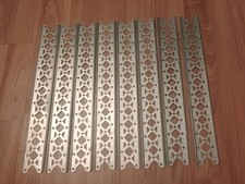 Gilbert Erector Set Part EX 12" Nickel Plated Channel Girder Set of 8 Nice