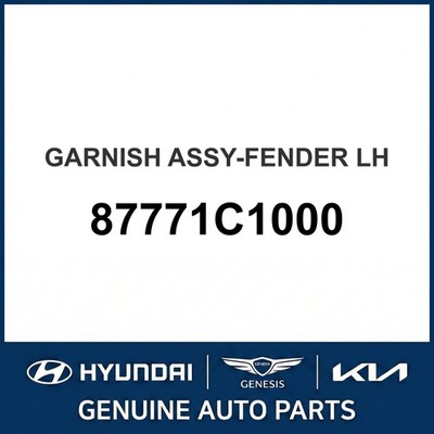 2015-2017 Hyundai Sonata Garnitur Montage-Kotflügel OEM Neu 87771C1000