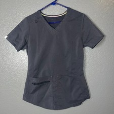 ScrubStar Ultimate Women's Grey Scrub Top - Size Small