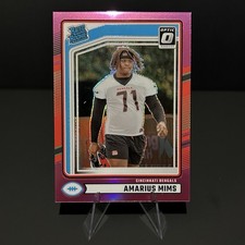 2024 Donruss Amarius Mims Optic Rated Rookie Preview Pink RC #350 Bengals