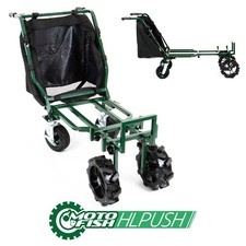 Motofish Fishing Trolley Push Barrow With Rear Swivel Wheels