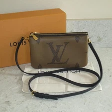 Louis Vuitton Giant Reverse Monogram Double Zip Pochette Pouch Bag Strap $1420+