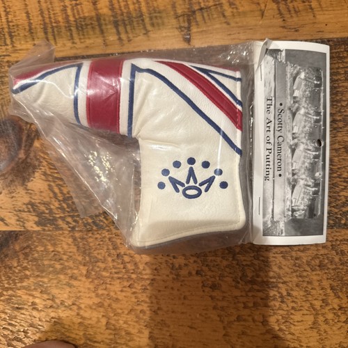 Rare Scotty Cameron 2014 British Flag White Union Jack UK Flag Putter Headcover