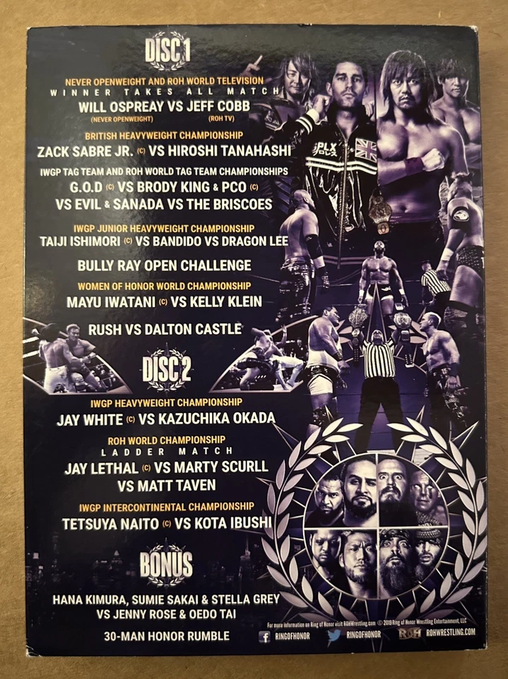 ROH NJPW G1 Supercard DVD Wrestling Okada Ibushi Ospreay Bandido AEW WWE PWG - Image 2 of 4