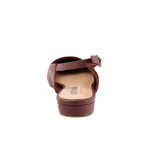 Softwalk Vittoria S2323-668 Womens Burgundy Narrow Slingback Flats Shoes 11 - Picture 6 of 8