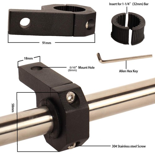 Led Light Bar Clamps 1.25 inch -Pack 4,Tube Clamp Mount kit 1-1/4 Bar Clamp - Picture 7 of 7