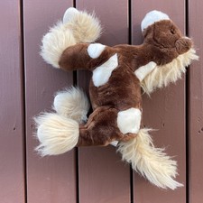 Toys R Us Animal Alley Horse Plush 14" Pony Stuffed Animal Geoffrey Brown White