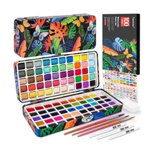 Taotree Watercolor Paint Set 100 Colors, Art Supplies Watercolors Kit Travel ...