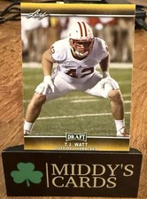 2017 Leaf Draft T.J. Watt #62 Gold Rookie 🔥🔥