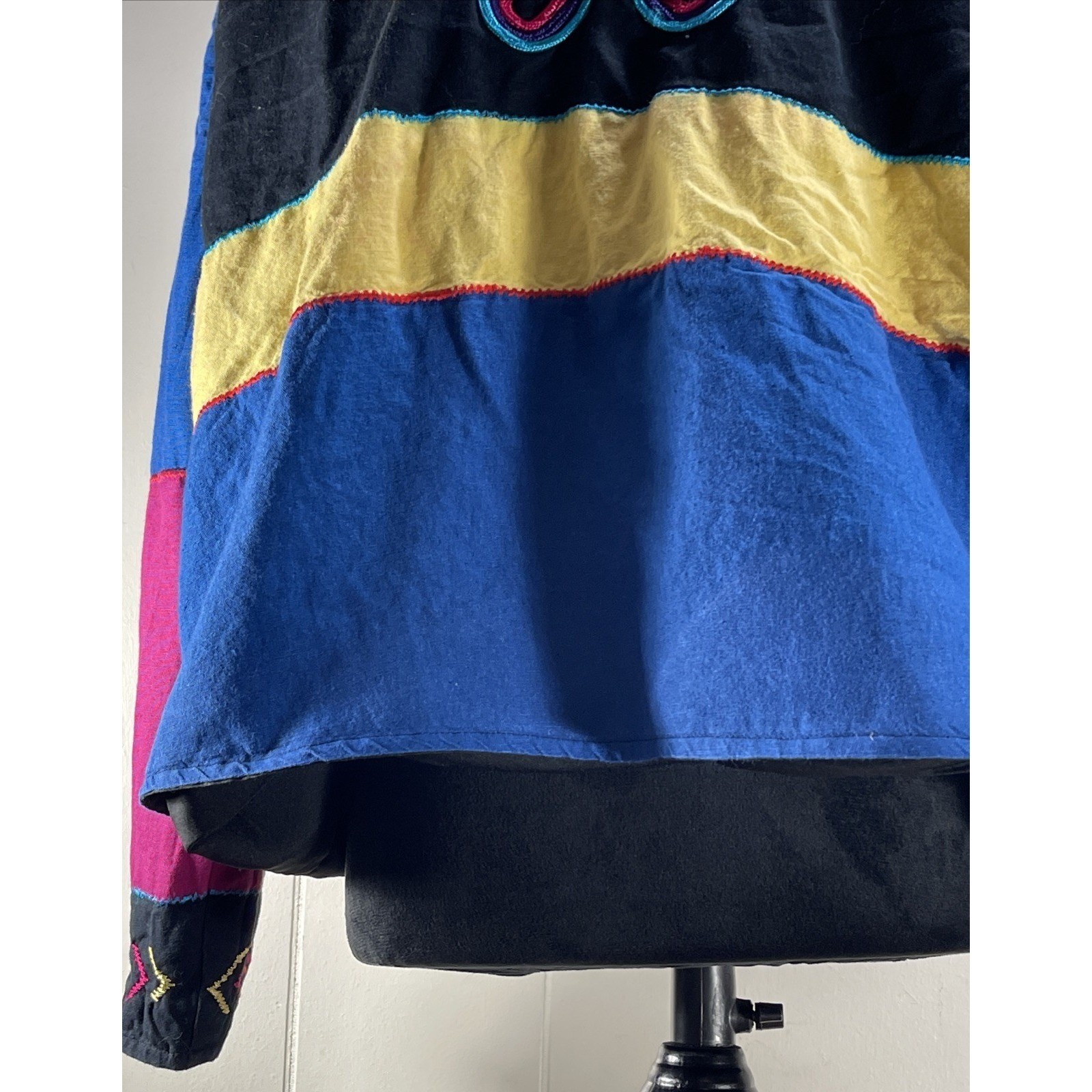 Abstract Patchwork Embroidered Jacket Kimono Coll… - image 15