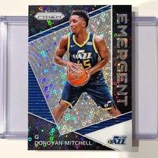 Donovan Mitchell Rookie Card 2017 Panini Prizm NBA Jazz Cavs Sports Card. rookie card picture