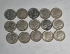 Lot of 15 - 90% Silver Roosevelt Pre 1964 Mixed Dates Circulated