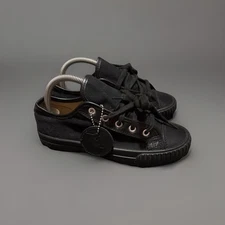 PF Flyers * Black Canvas And Leather * PM18UL1A * Men's US 5.5 W7 * Made In USA